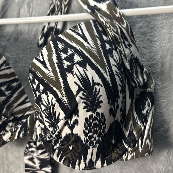Tommy Bahama Pineapple Tropical Underwire Bikini Swim Suit Top Size 34D - Picture 2 of 7